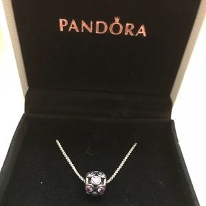 Pandora Purple Openwork Sparkling Circles necklace